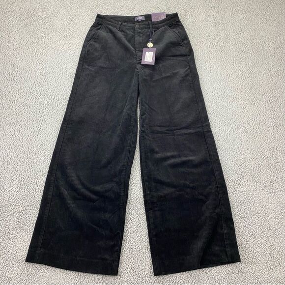 NYDJ Denim - NYDJ Women's Black Corduroy Wide Leg Lift x Tuck Pants   Size:  6